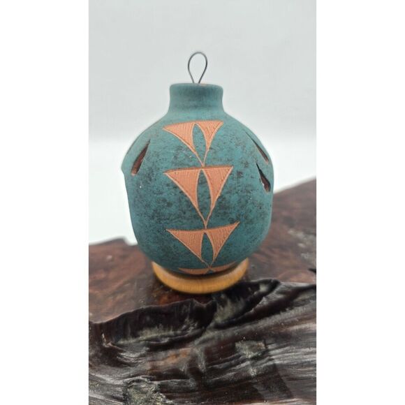 2016 Native American ACOMA NM  Pottery Lizard / Bear Claw Ornament, Signed Lewis - Picture 4 of 11